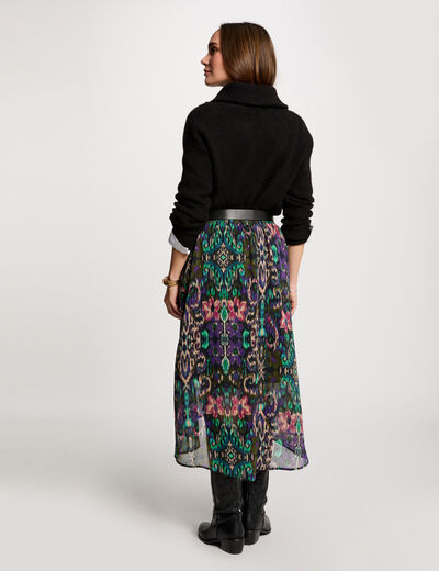 Printed wrap skirt multicolor women