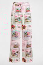 Printed wide-leg trousers multicolor women
