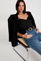 Top thin straps and studs black women
