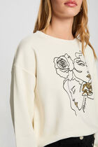 Lightweight knit sweater white women
