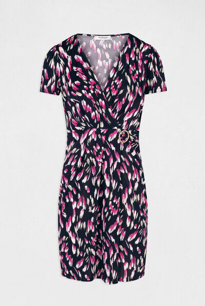 Wrap dress with abstract print multico ladies'