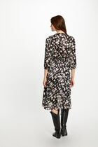 Straight dress with floral print multicolored women