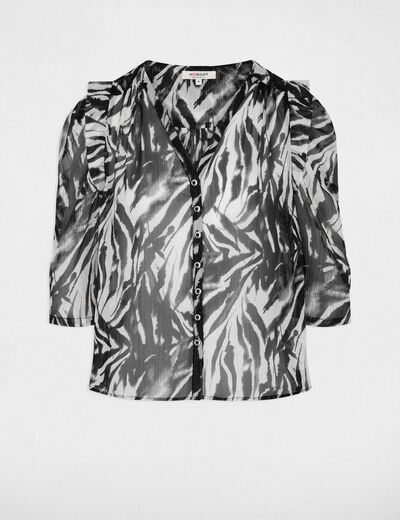 3/4-length sleeved shirt multicolored women