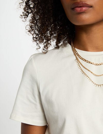 Short-sleeved t-shirt white women