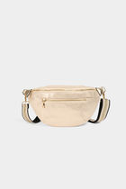Sac banane métallisé jaune or femme