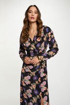 Satin long dress multicolor women