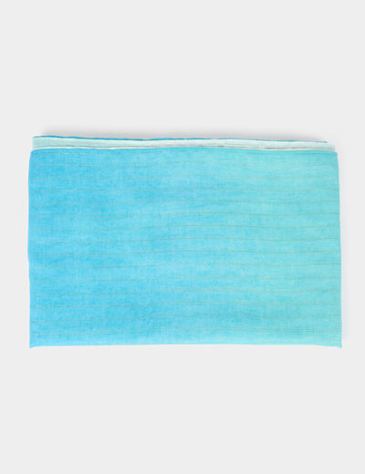 Scarf with tie and dye print blue women