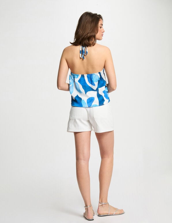 printed open back top multicolor women Printed open back top multicolor women