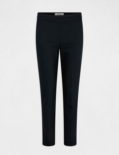 Cropped cigarette trousers navy ladies'