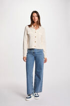 Long-sleeved cardigan ivory women