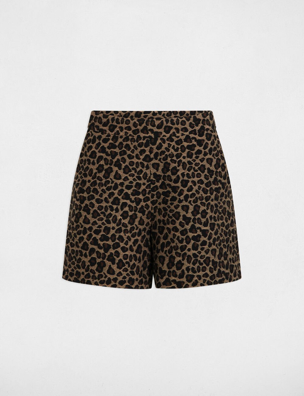 Straight shorts leopard print multicolor women