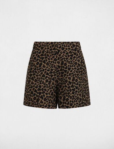 straight shorts leopard print multicolor women Straight shorts leopard print multicolor women