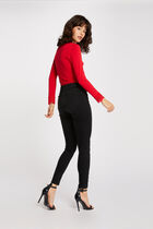 Long-sleeved T-shirt with lace red women