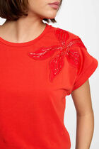 Short-sleeved t-shirt orange women