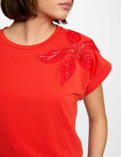 Short-sleeved t-shirt orange women
