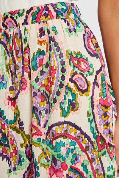 Printed A-line asymmetrical skirt multico ladies'