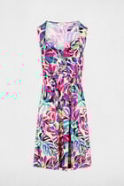 Printed mini A-line dress multicolor women