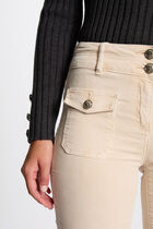 Velvet fitted trousers ivory women