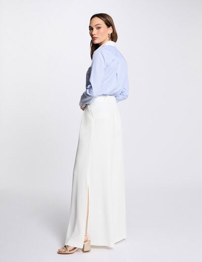 Loose wide leg trousers white women