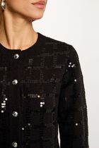 veste ajustee a sequins noir femme black women