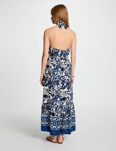 Printed maxi straight dress multicolor women