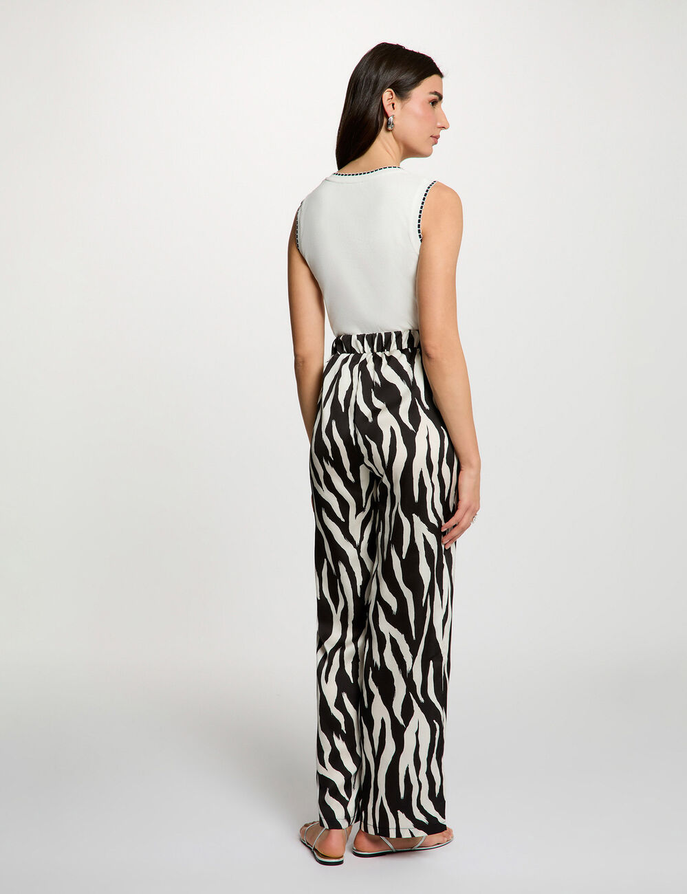 Flowy printed trousers multicolor women