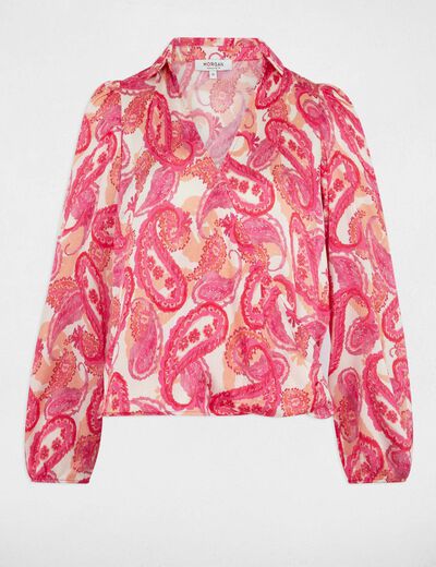 Long-sleeved blouse multicolor women