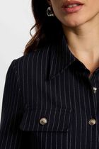 Fitted short dress navy blue women