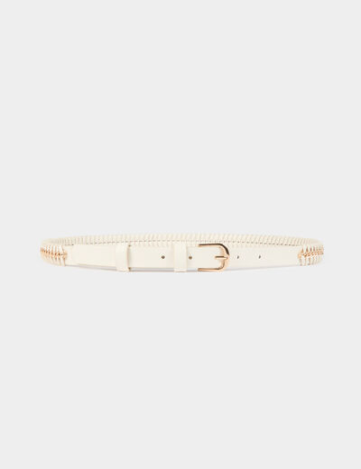 Braided chain belt white women