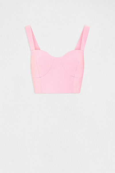 Bustier with wide straps  ladies'