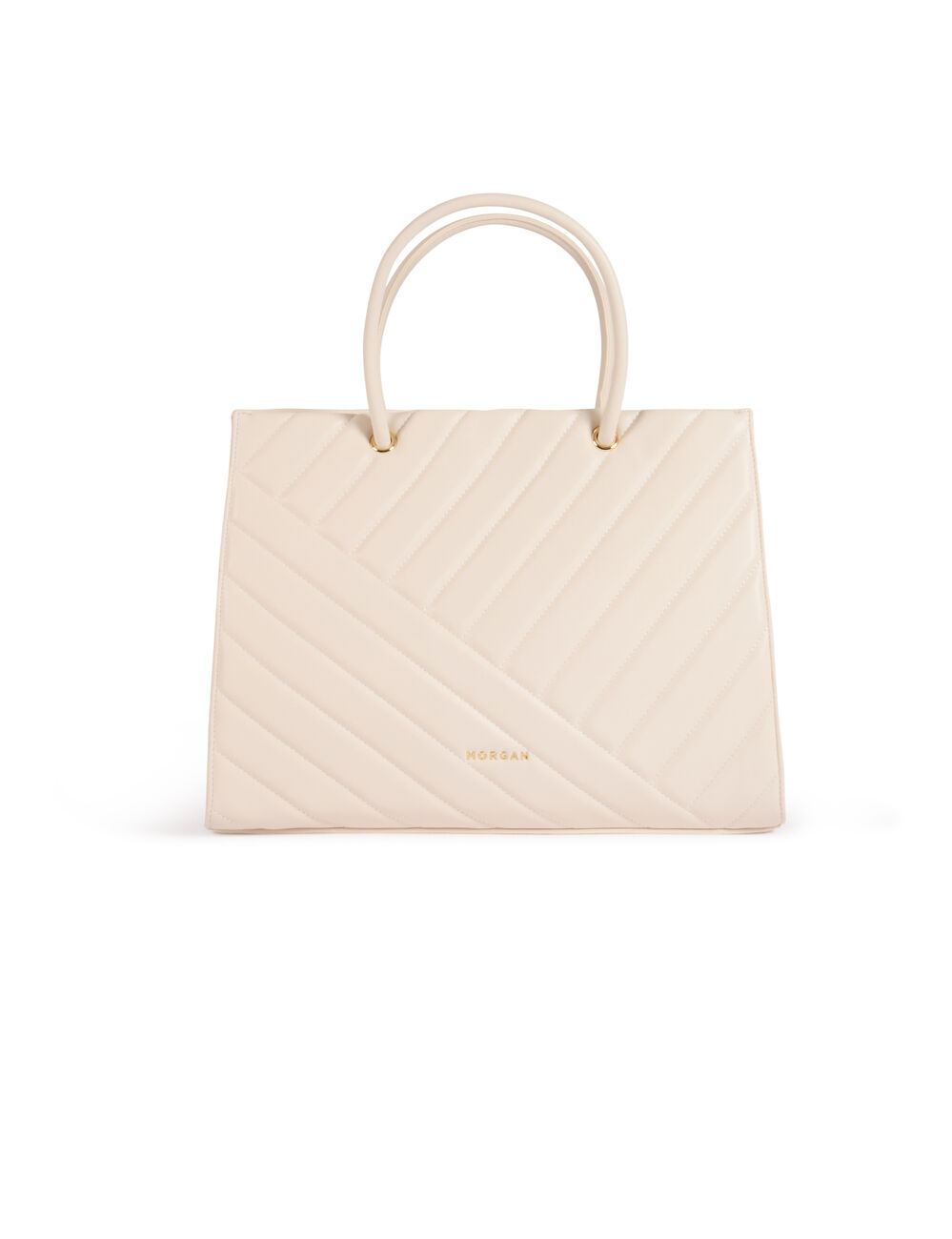 Quilted shopper bag ivory women