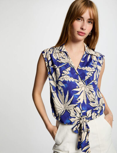 Short-sleeved t-shirt electric blue women