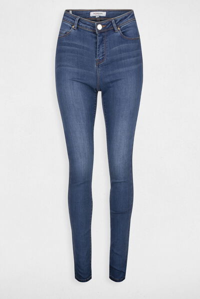 Slim-fit stretch-fabric 7/8 jeans stone denim ladies'