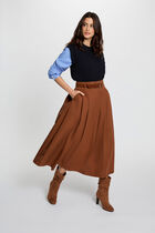 Fitted sweater with folded collar navy blue women