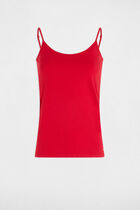 Vest top thin straps red women