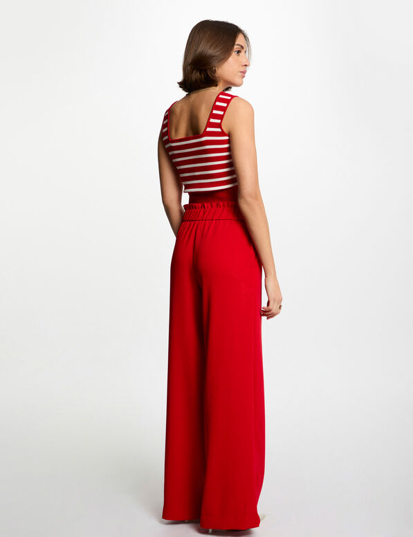 knitted top wide straps red women Knitted top wide straps red women