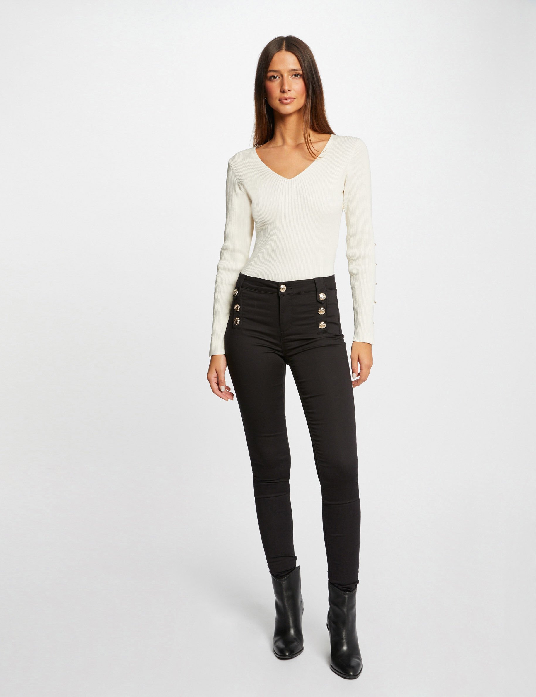 Skinny leg trousers ladies on sale
