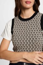 Pull sans manches imprimé sable femme