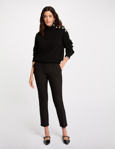 Cropped cigarette trousers black women