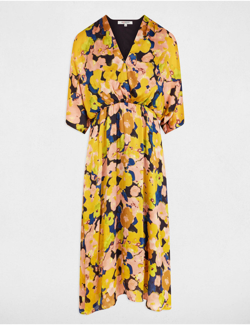 Printed straight midi dress multicolor women