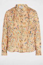 Satin top with lapel collar multicolor women