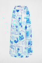 Printed maxi skirt multicolor women