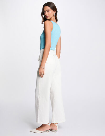 Sleeveless vest top sky blue women
