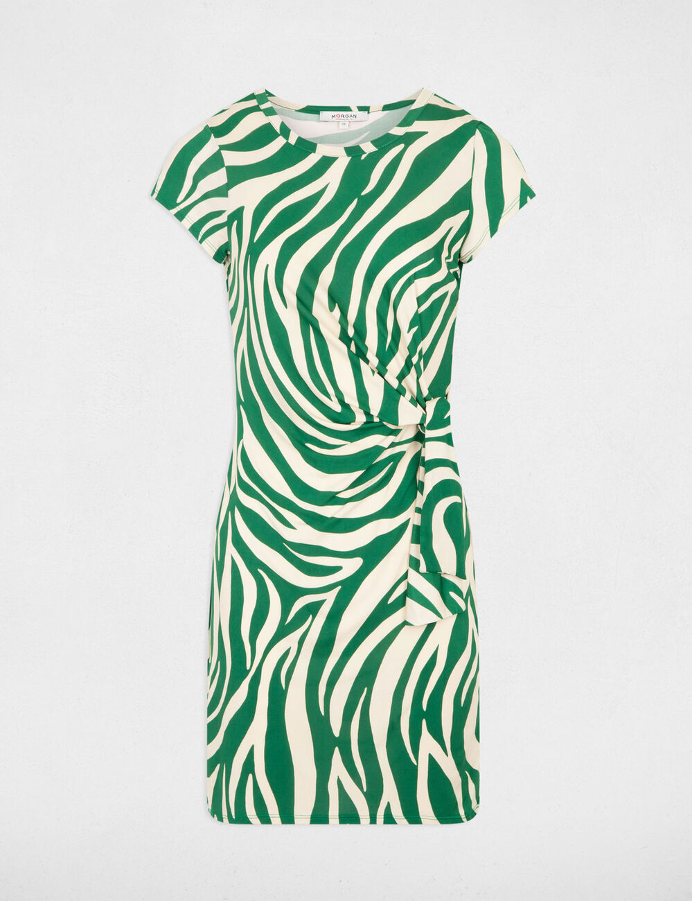 Printed fitted mini dress multicolored women