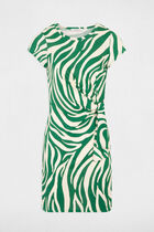 Printed fitted mini dress multicolored women