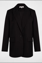 Long blazer with sequins black women