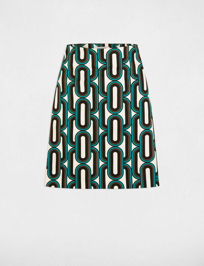 Printed mini skirt multicolored women