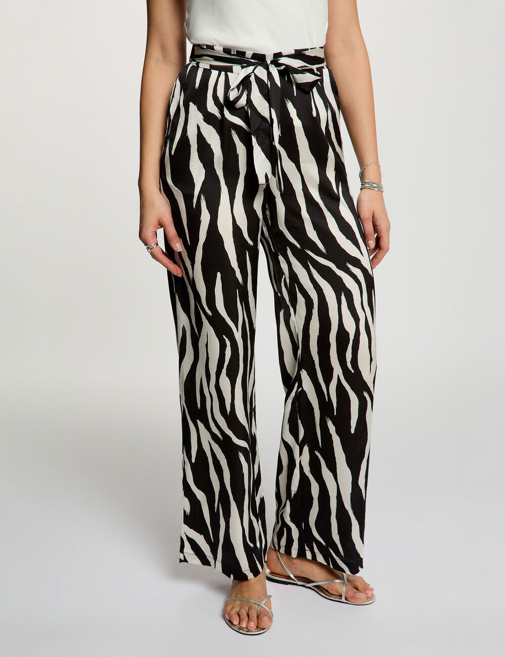 Flowy printed trousers multicolor women