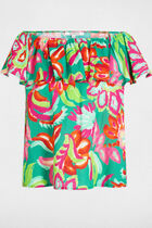 Top sans manches imprimé multicolore femme