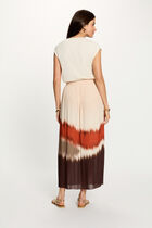 Pleated long skirt multicolor women